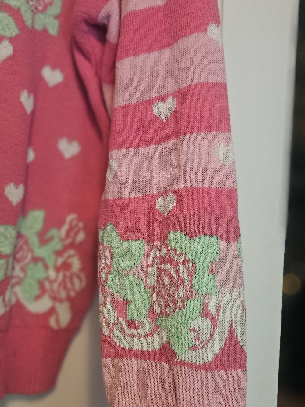 Barbie Pink Floral Heart Knit Sweater - Picture 3 of 9